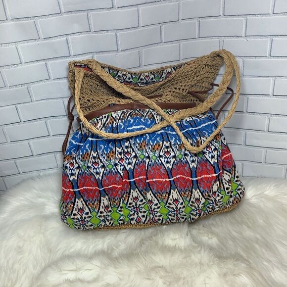 Cappelli StraWorld Straw/Fabric Bucket Bag - Picture 2 of 4